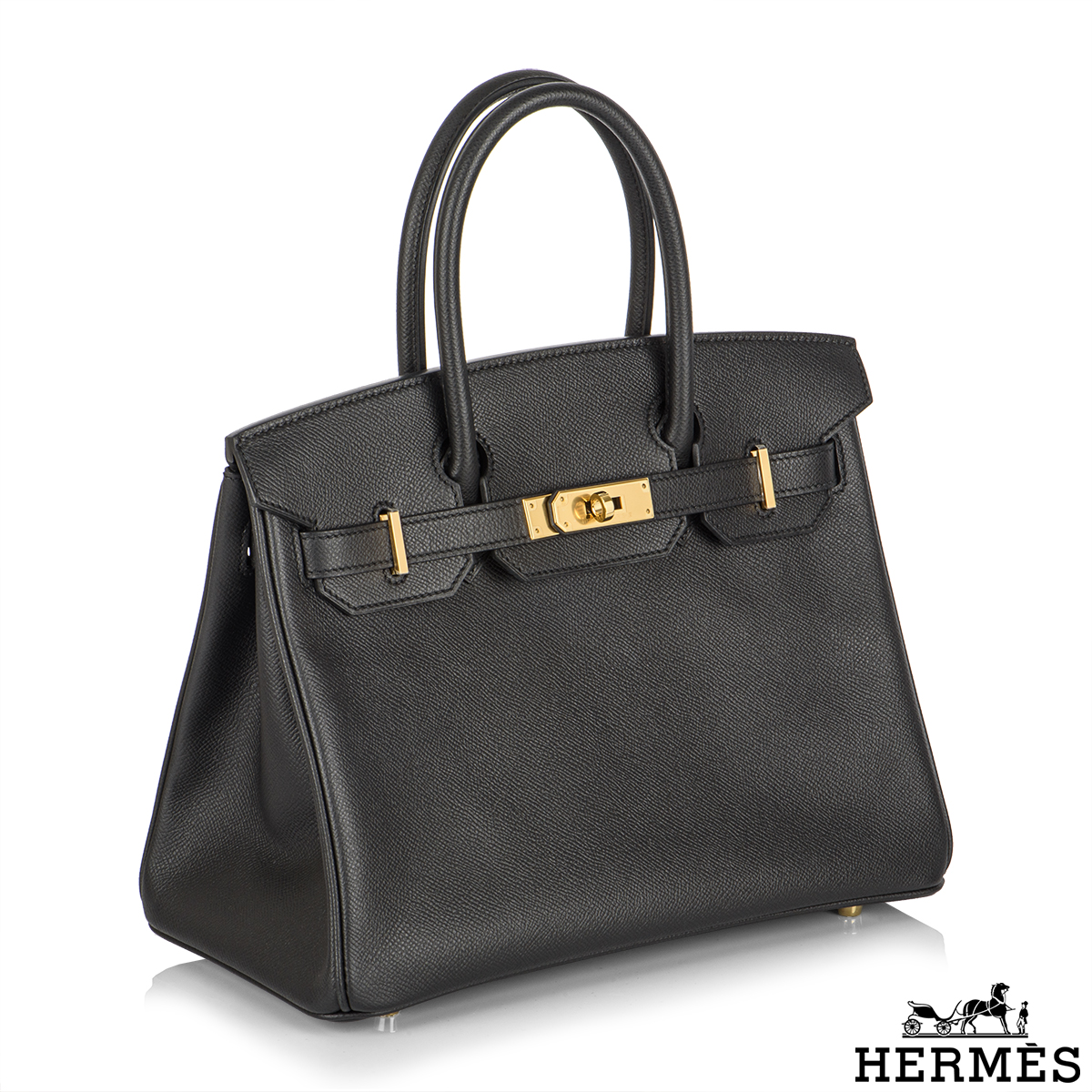 Hermes Birkin 30 Bag Black Togo Leather with Gold Hardware